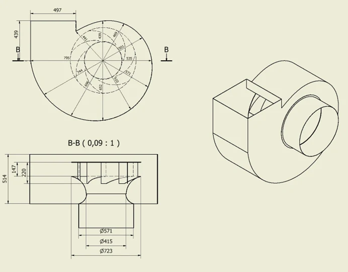 Centrifugal fan analysis - supporting project figure